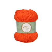 Novelo de Linha Creativa Fino nº 4, cor 189 laranja Novelo de Linha Creativa Fino nº 4, cor 189 laranja